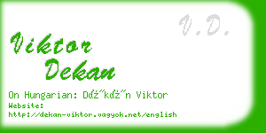 viktor dekan business card